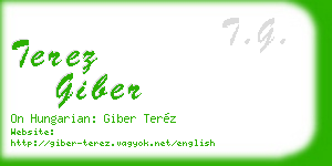 terez giber business card